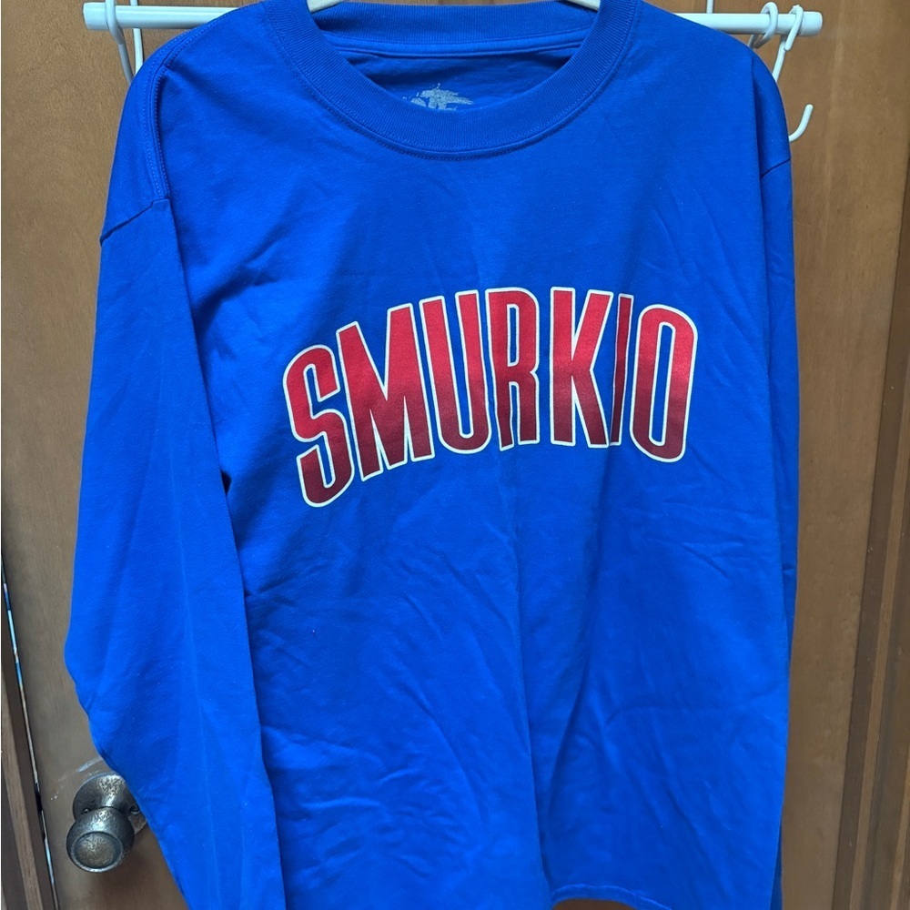 OTF Lil Durk Smurkio Long Sleeve Graphic Shirt Blue Medium NWT
